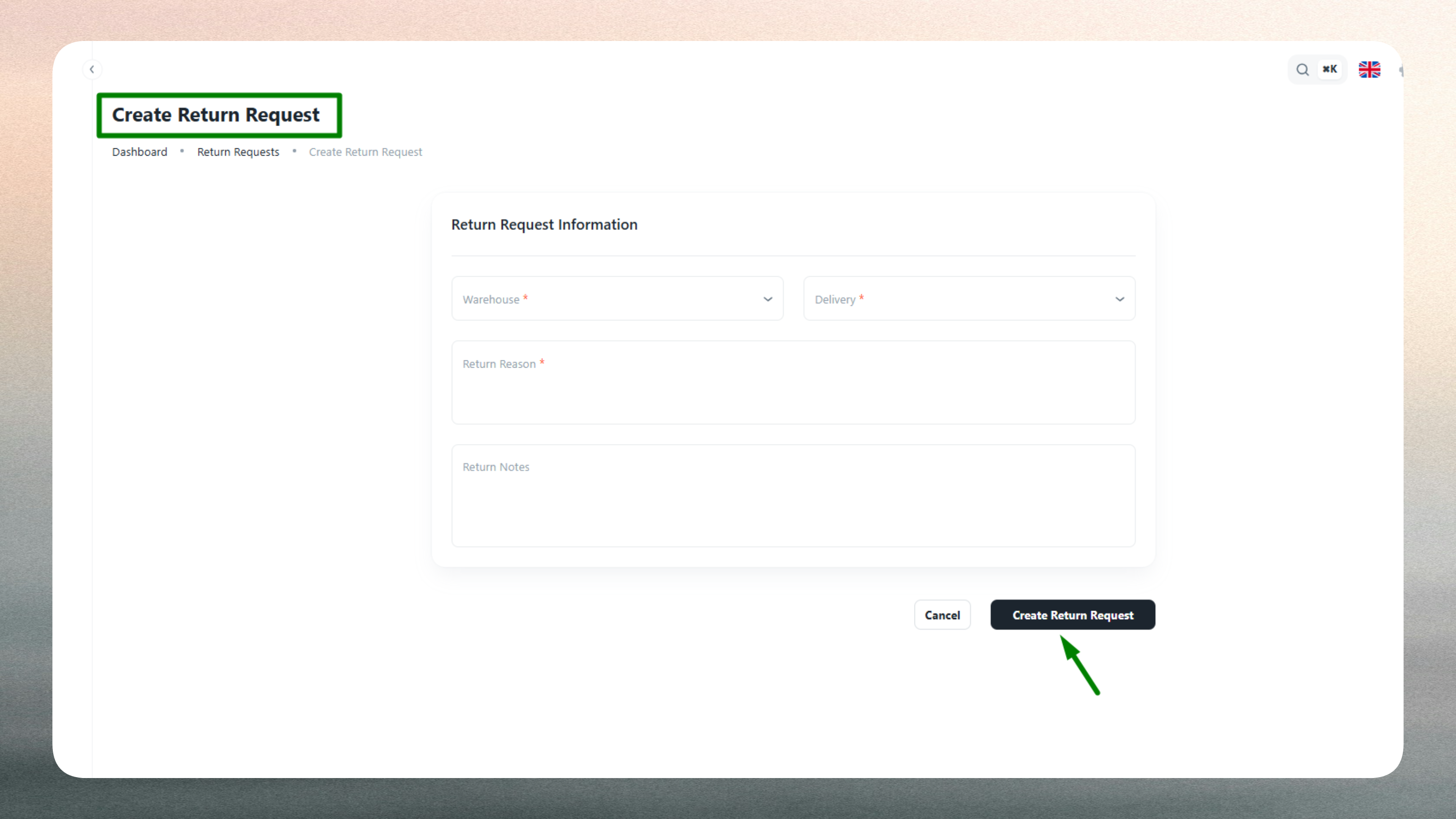 Return Request Tools