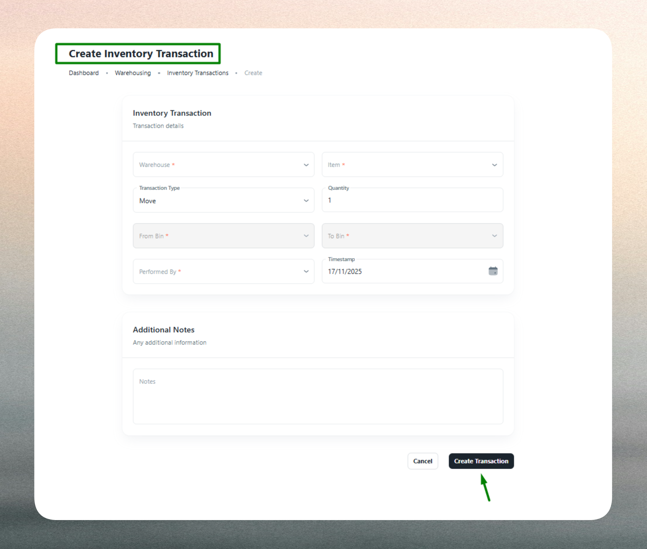 Add Transaction Tools