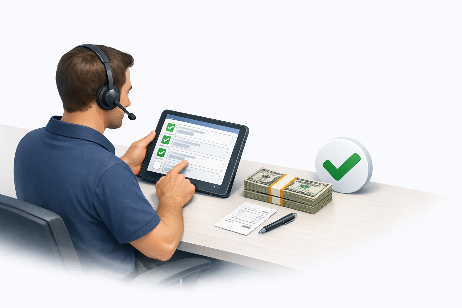 Cash remittance illustration