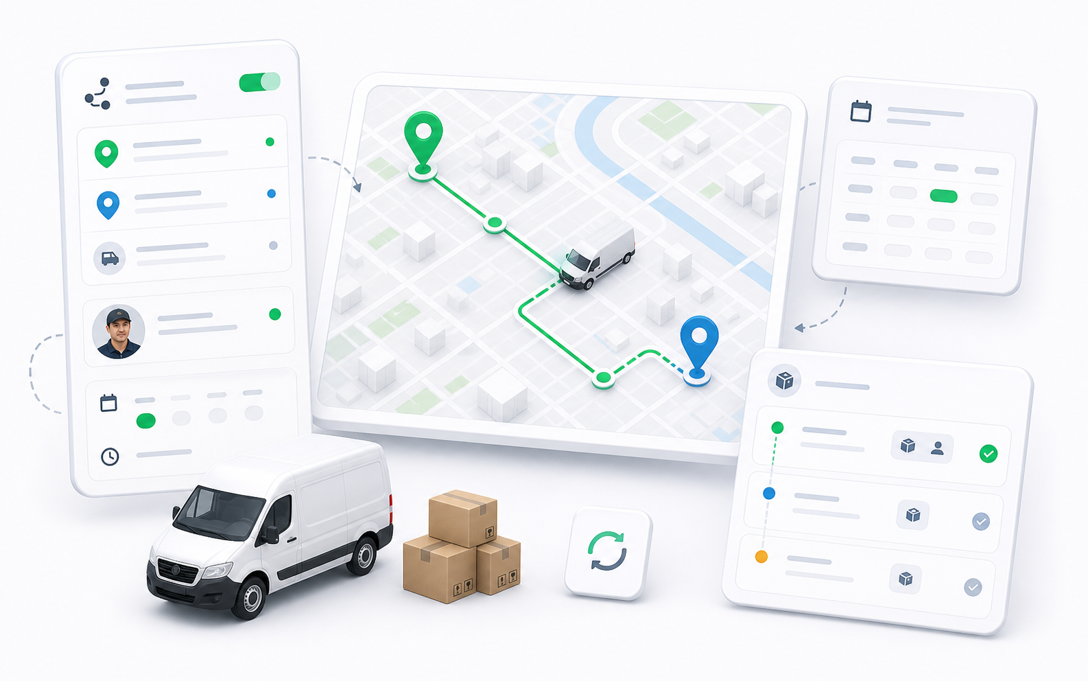Delivery routes illustration