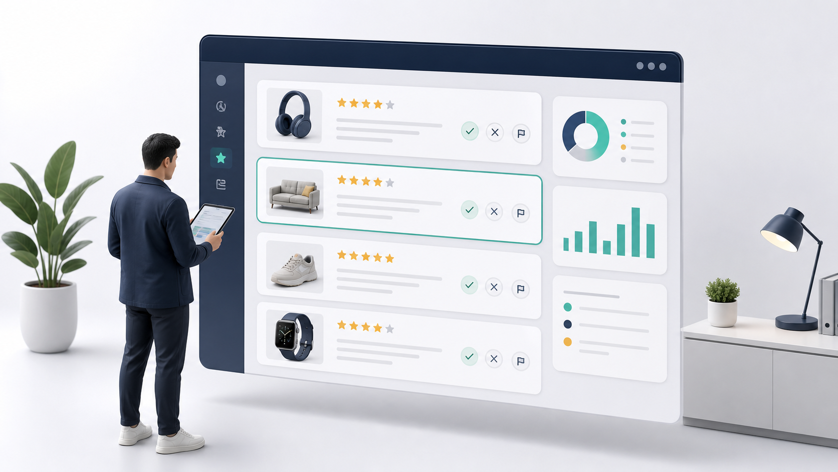 Handle reviews illustration