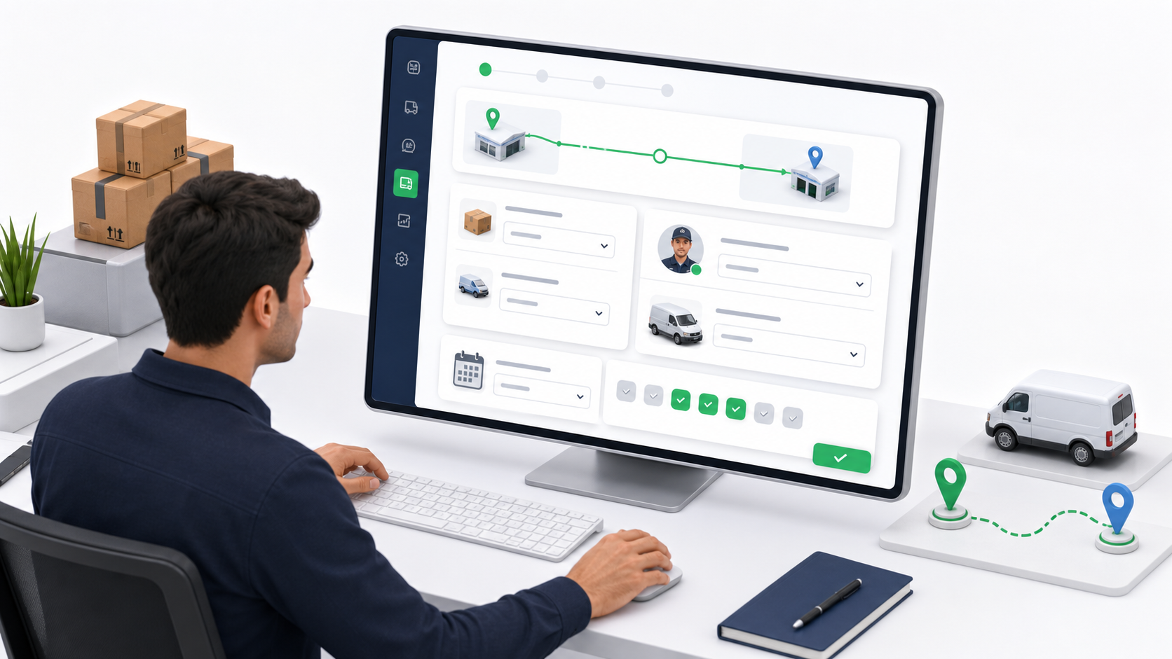 Create and manage routes illustration